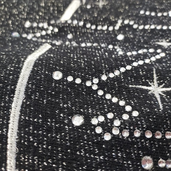 Disney Parks Disneyland 60 Diamond Anniversary Rhinestone Blk hoodie sweatshirt - Picture 5 of 8